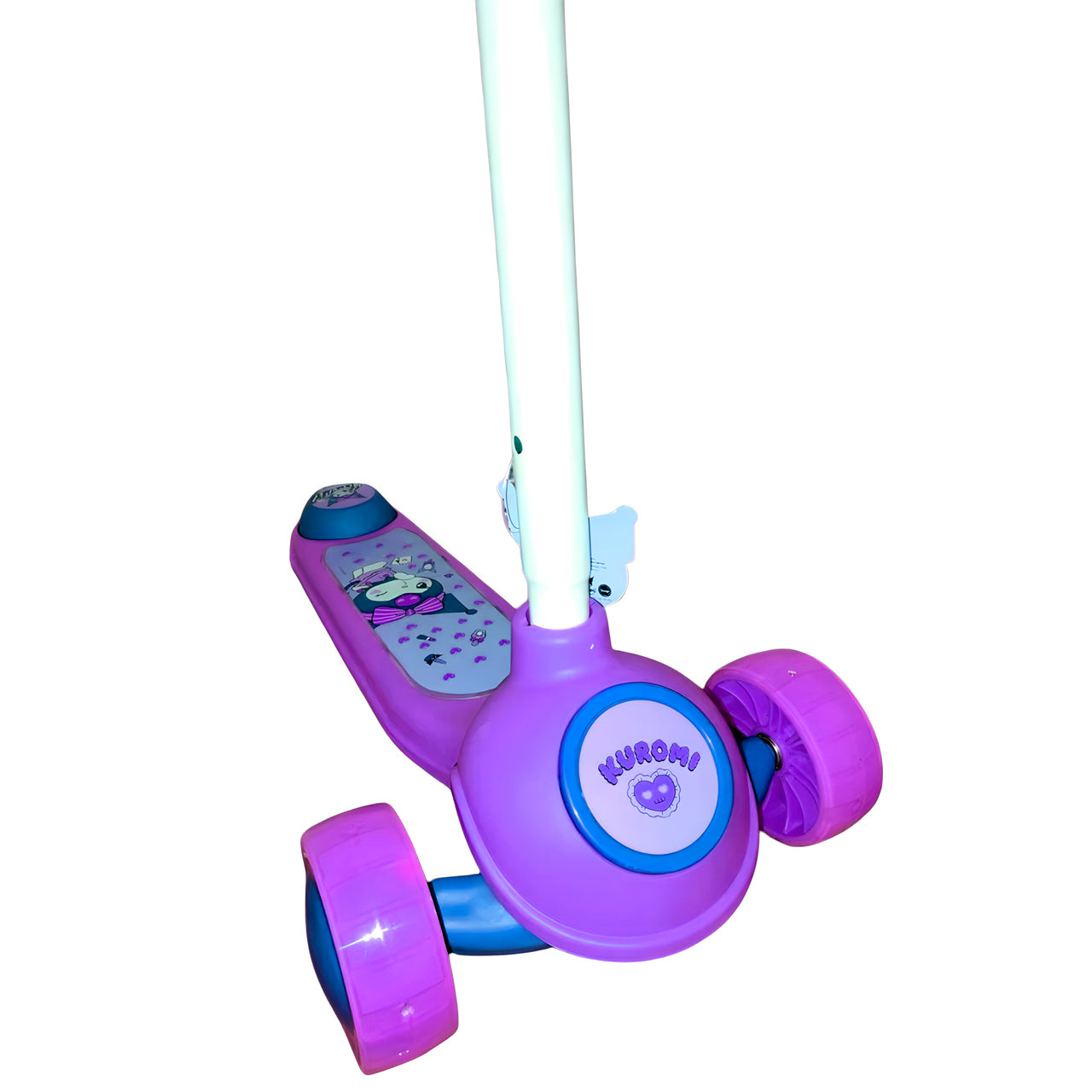 Scooter Monopatin Kuromi con Luces LED Ajustable Morada