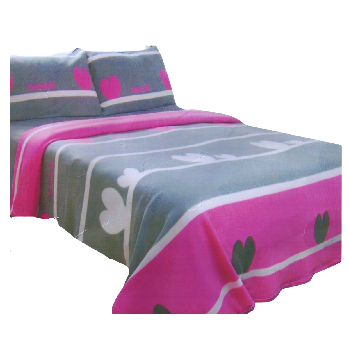 Juego Sábana Polar 2 Plazas 4 Piezas con Funda Varios Colores Invierno