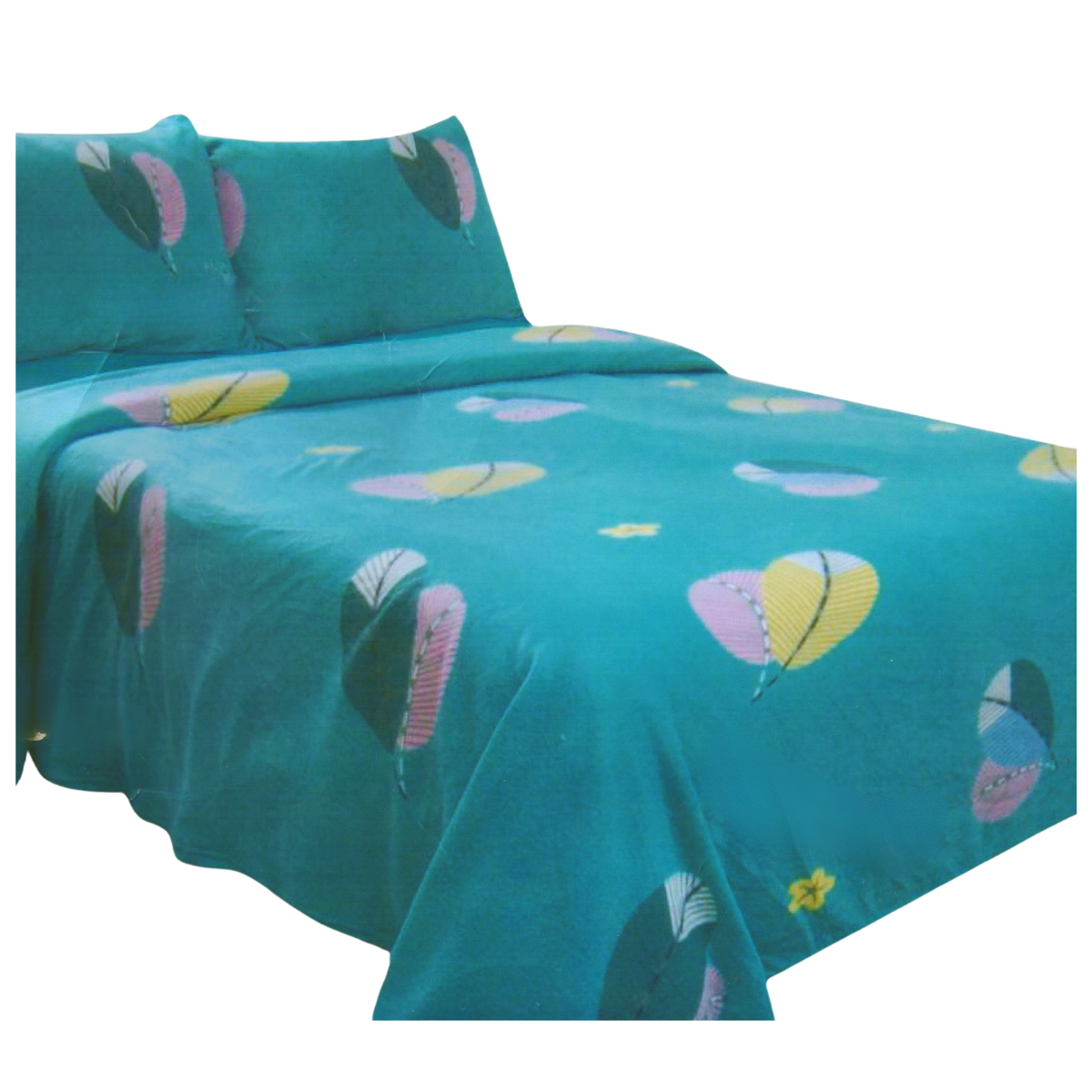 Juego Sábana Polar 2 Plazas 4 Piezas con Funda Varios Colores Invierno