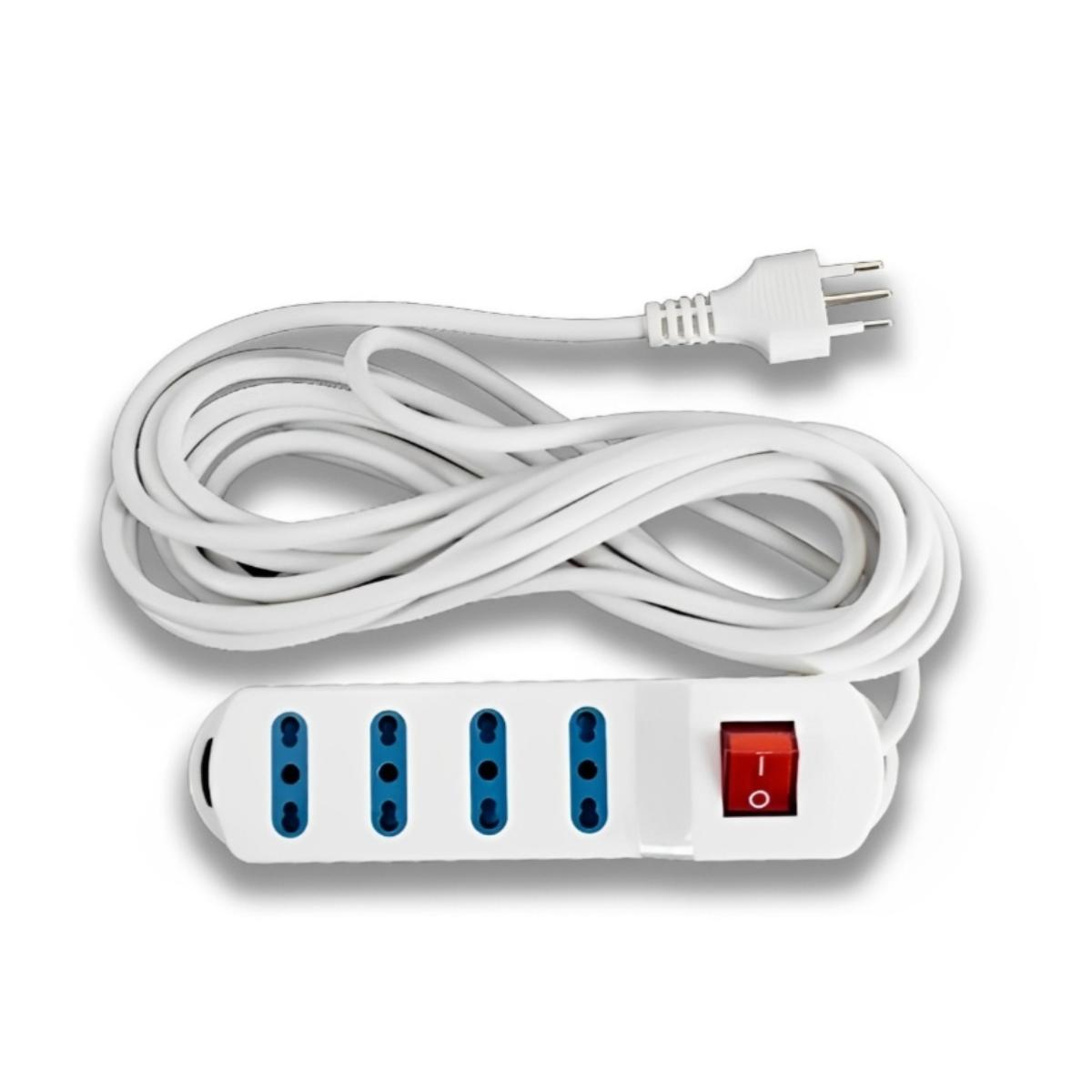 Alargador Zapatilla Eléctrica 4 Tomas 20m con Switch