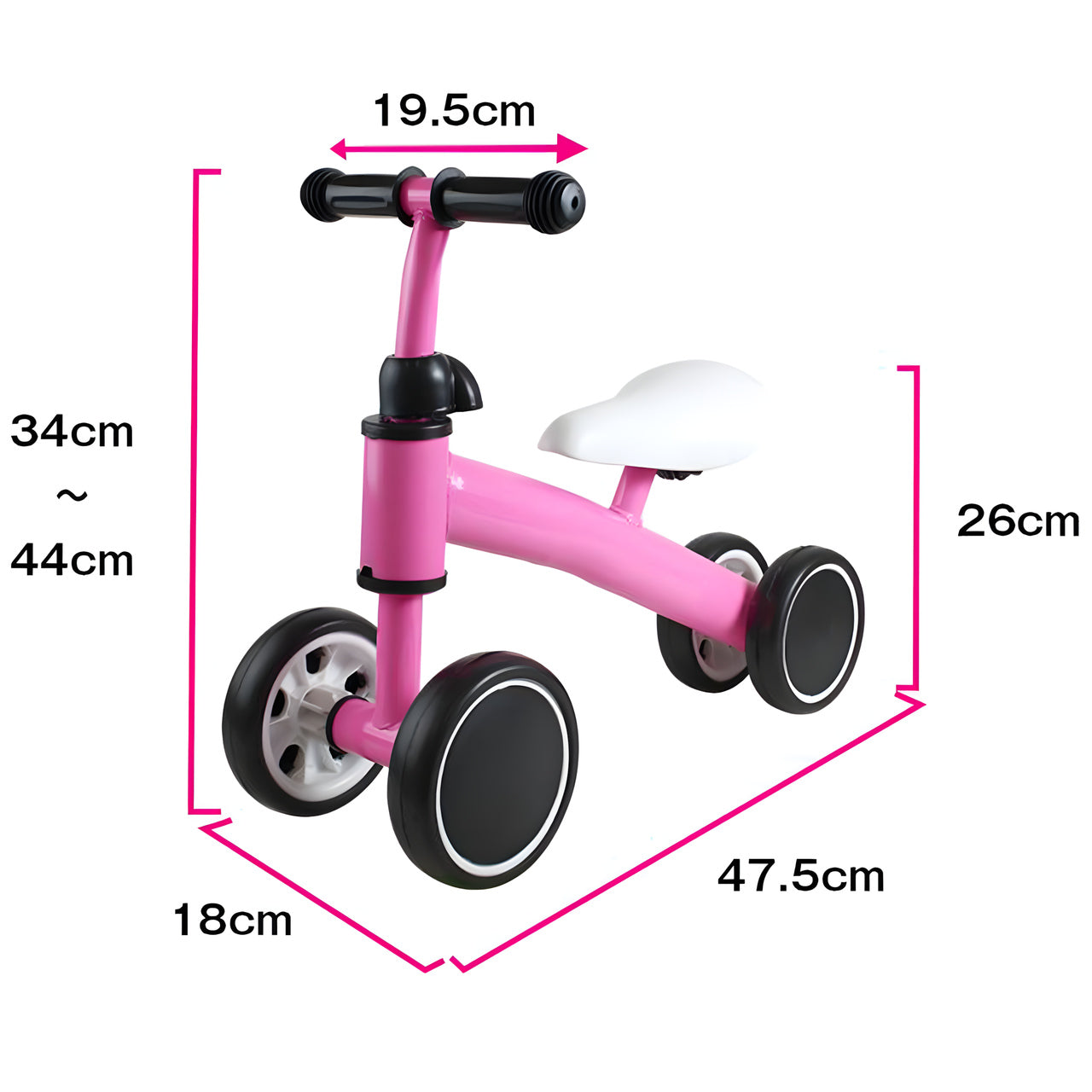 Bicicleta Equilibrio Andador Correpasillo Sin Pedales Blanco