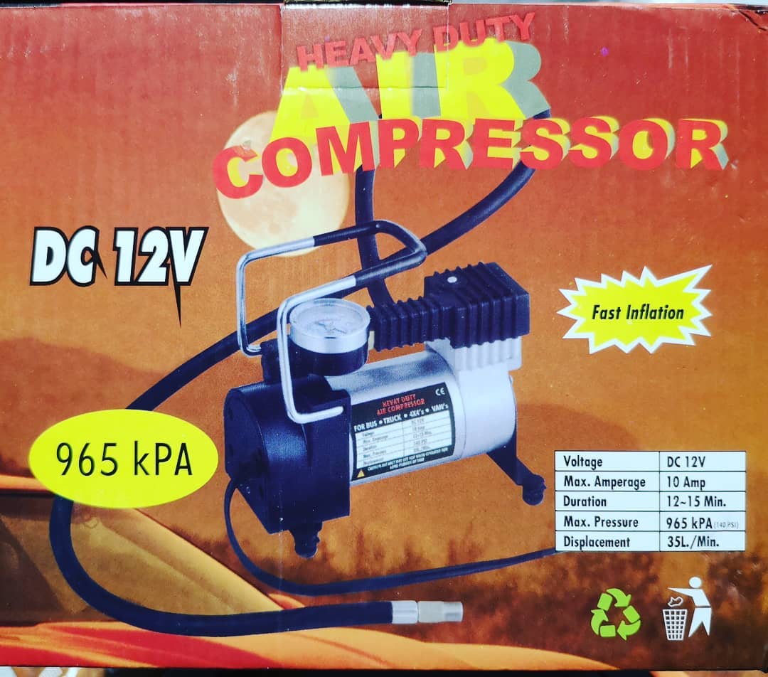 Compresor Inflador Aire Metalico Neumaticos Vehiculo Auto Moto 12v 150 PSI Multifuncional
