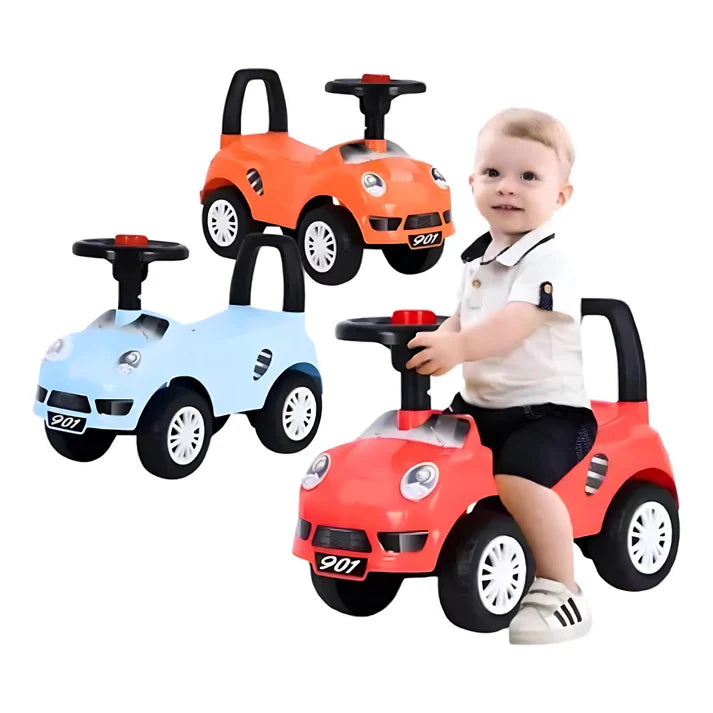Correpasillo Auto Deportivo Niños Andador Sonidos Naranja