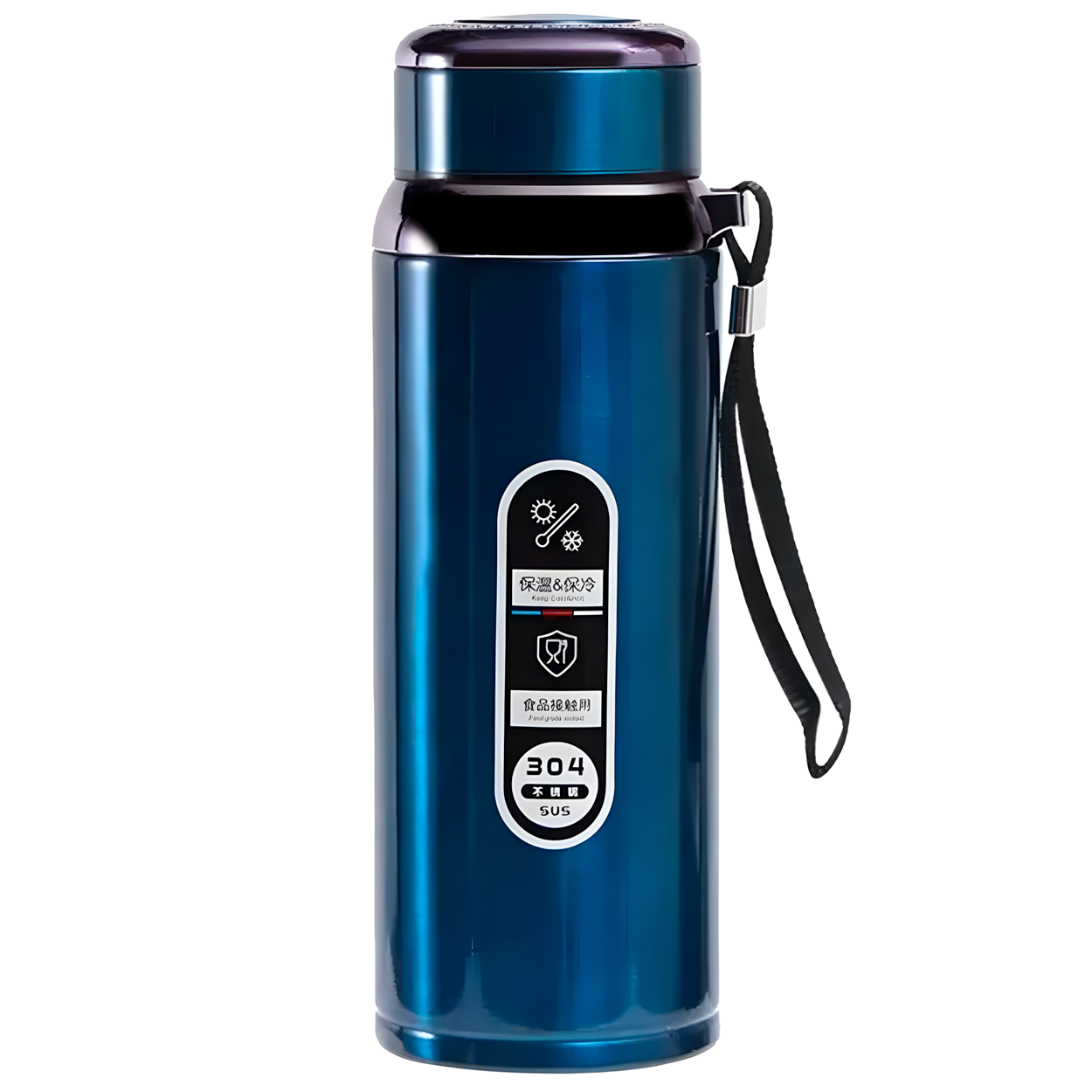 Termo 1 Litro Acero Inoxidable. Gran Capacidad Azul