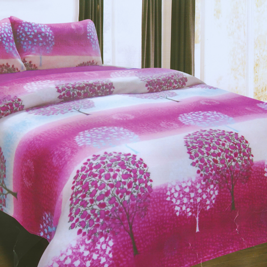 Sábanas Polar King Invierno Elasticadas Rosado