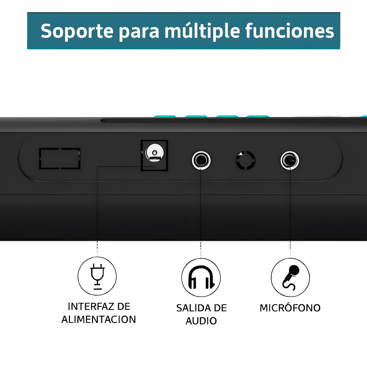 Teclado piano electrónico 61 teclas con micrófono