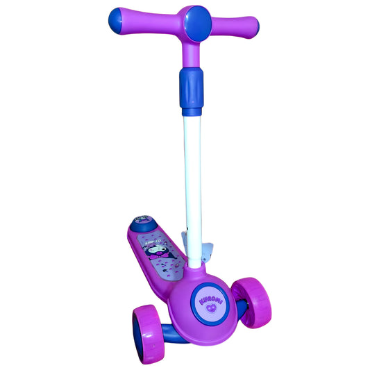 Scooter Monopatin Kuromi con Luces LED Ajustable Morada