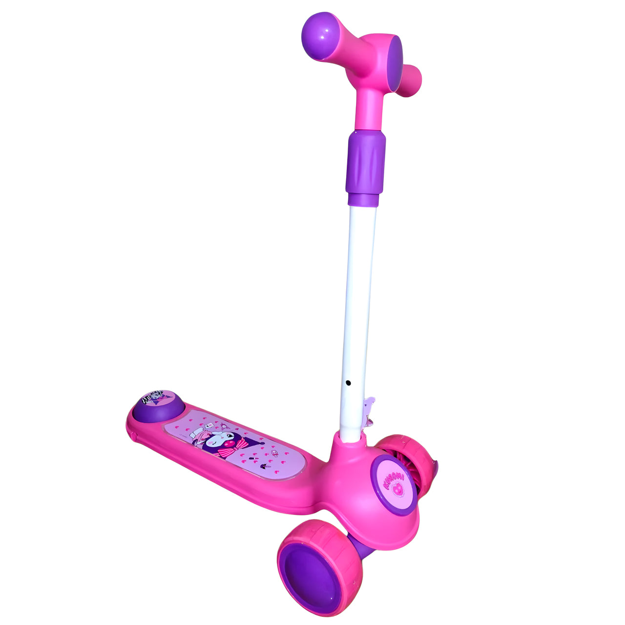 Scooter Monopatin Kuromi con Luces LED Ajustable Rosada
