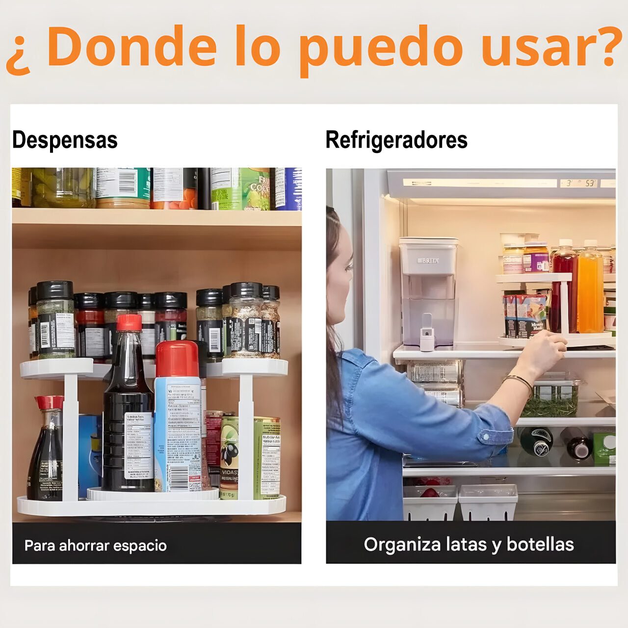 Organizador Giratorio 360° 2 Niveles Multiuso