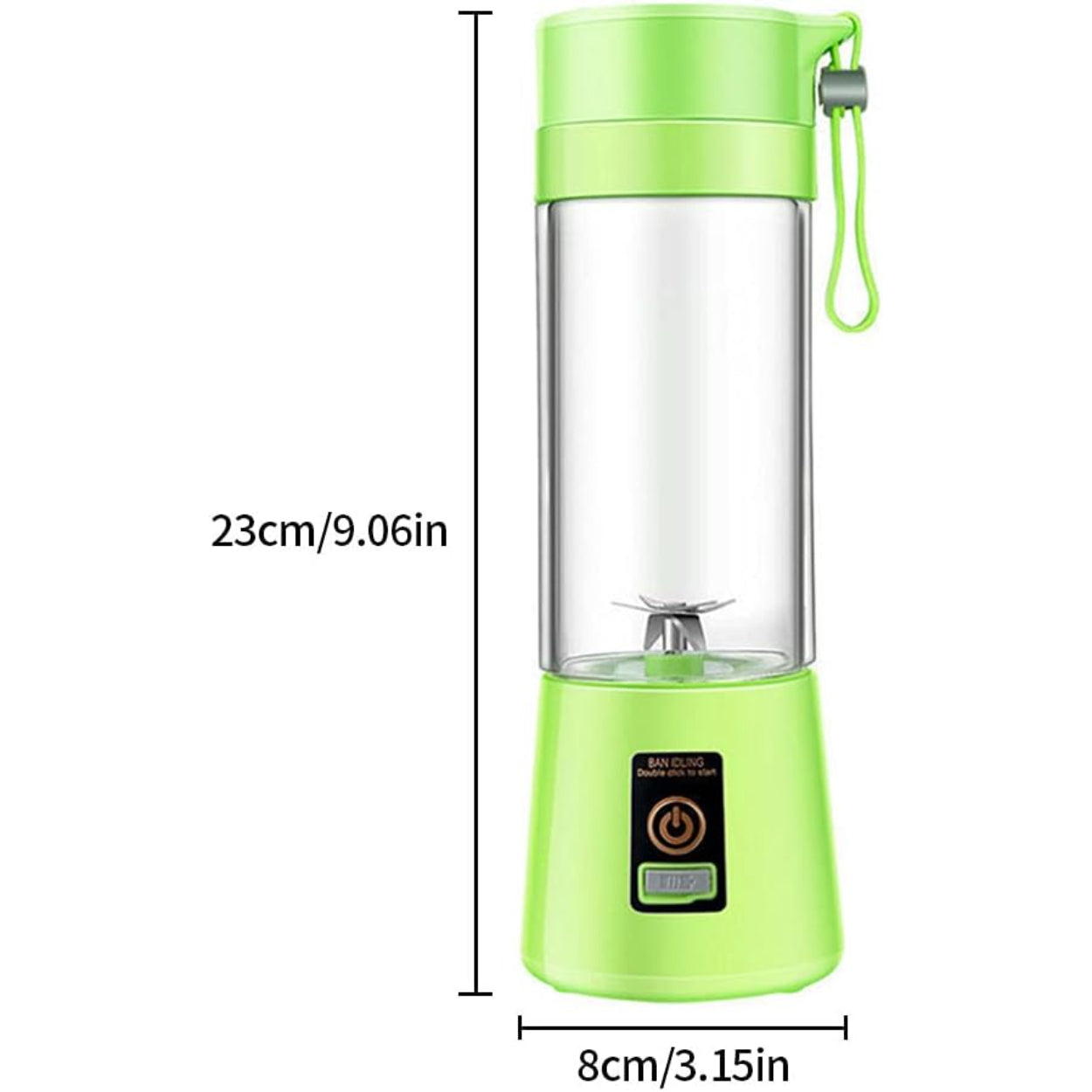 Juguera Licuadora 380ml Portátil USB Recargable Verde