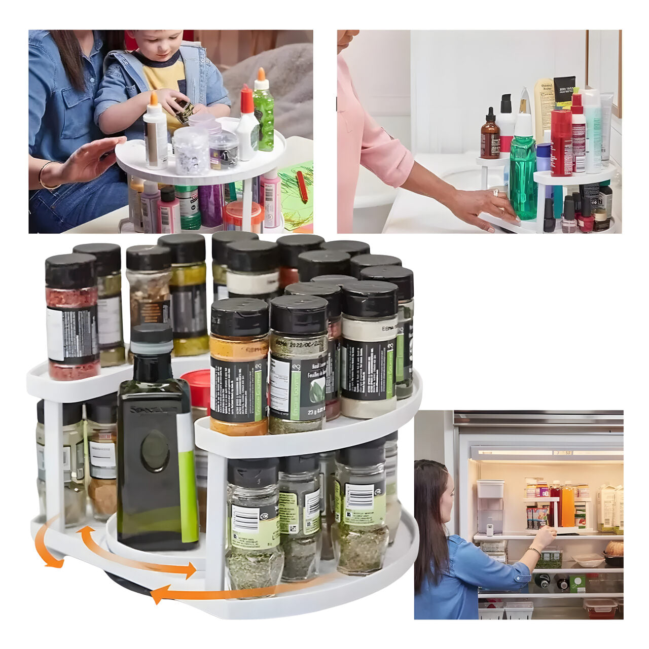 Organizador Giratorio 360° 2 Niveles Multiuso
