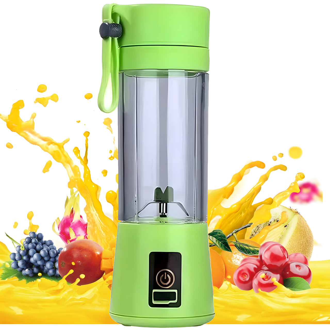 Juguera Licuadora 380ml Portátil USB Recargable Verde