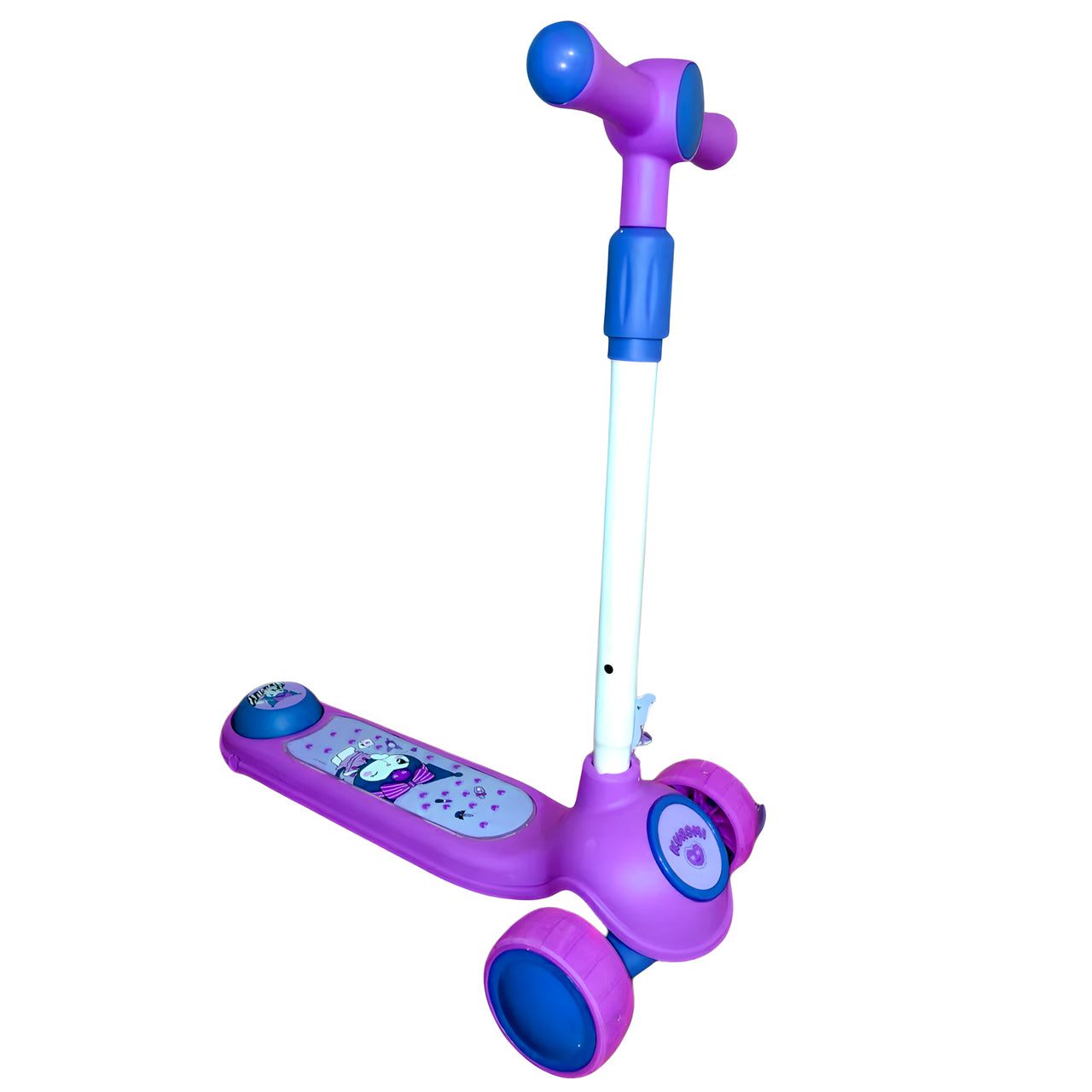 Scooter Monopatin Kuromi con Luces LED Ajustable Morada