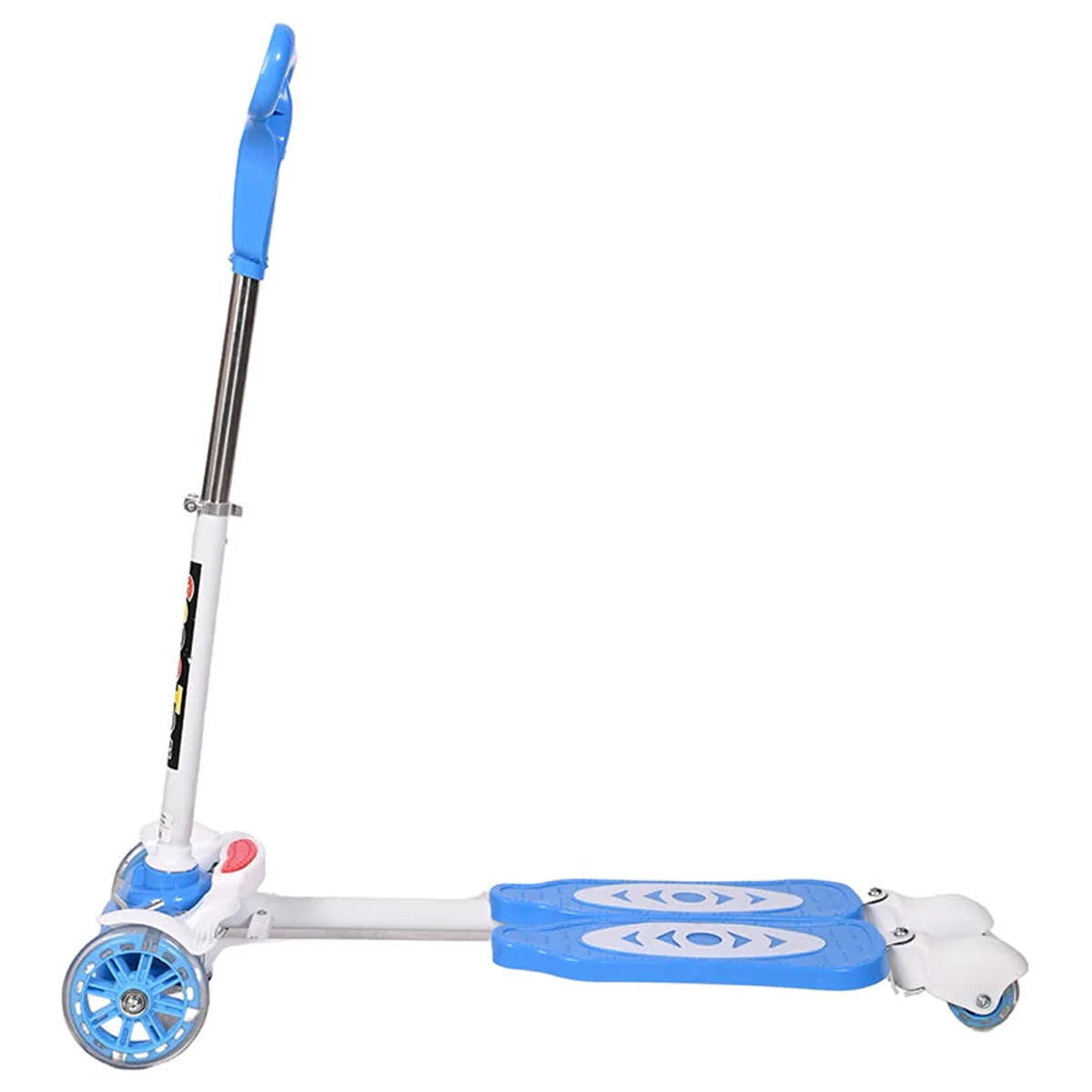 Scooter Tijera 4 Ruedas Niños Monopatín Divertido Celeste