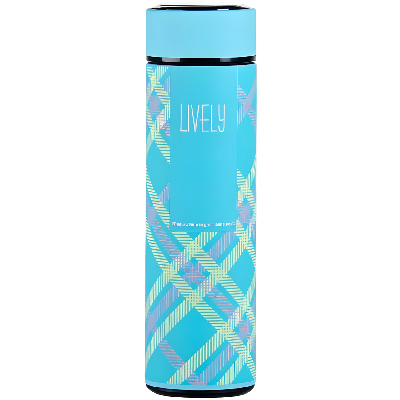 Termo Acero 500ml C/ Pantalla Led Frío/Calor Celeste