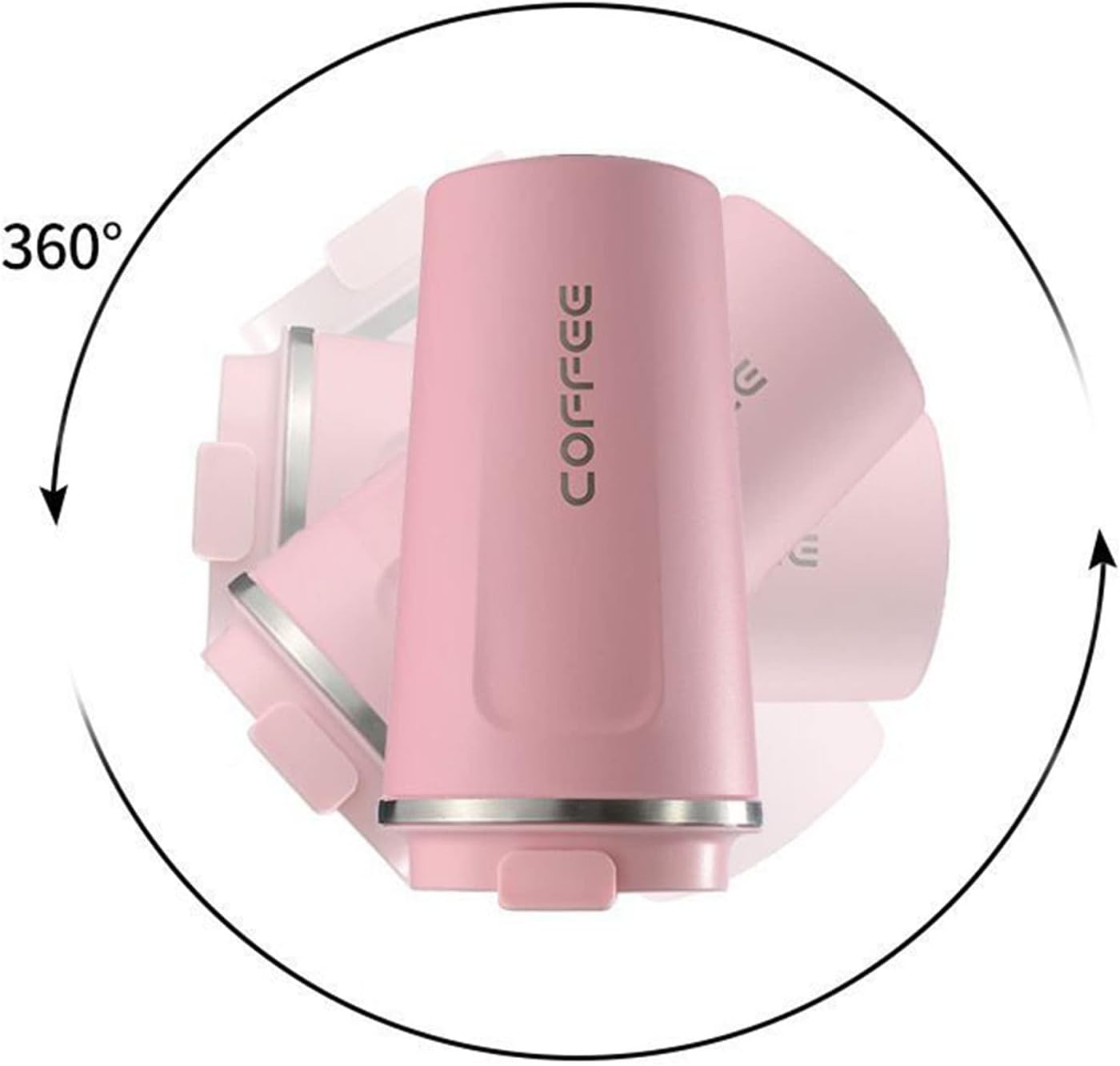 Vaso Térmico Digital 380ml Acero Inox. Rosado