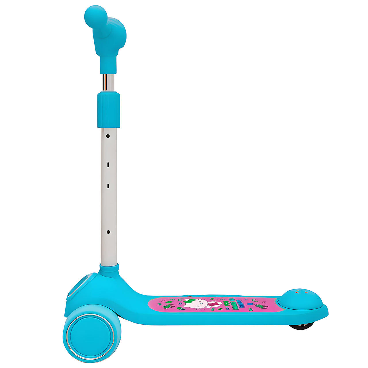 Scooter Monopatin Hello Kitty con Luces LED Ajustable Celeste