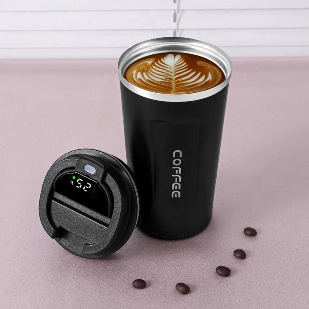 Vaso Térmico Digital 380ml Acero Inox. Negro