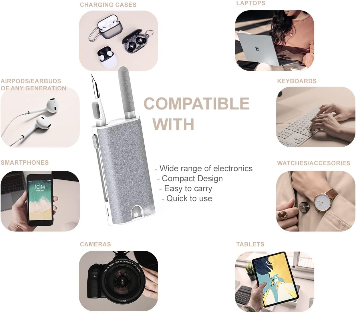 Kit Limpieza Electrónica Pantallas Audífonos Celulares