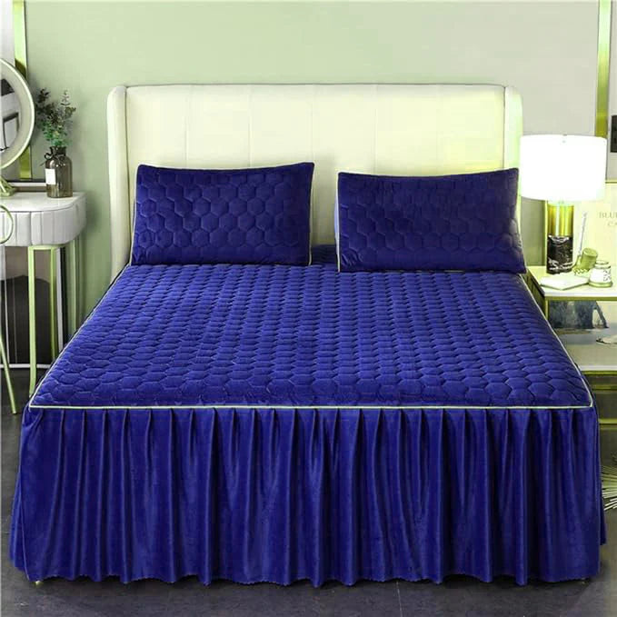 Cubrecama Cobertor Impermeable King + 2 Fundas Azul