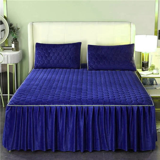 Cubrecama Cobertor Impermeable King + 2 Fundas Azul