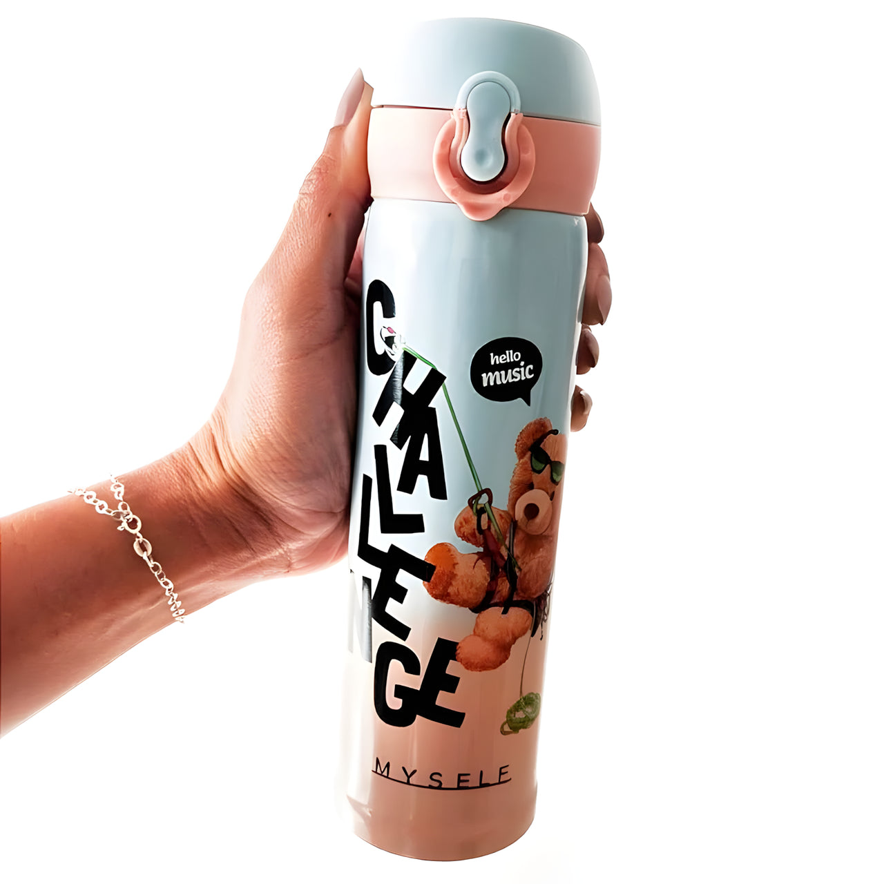 Termo Acero Inox Osito 500ml. Café/Té Frío/Calor