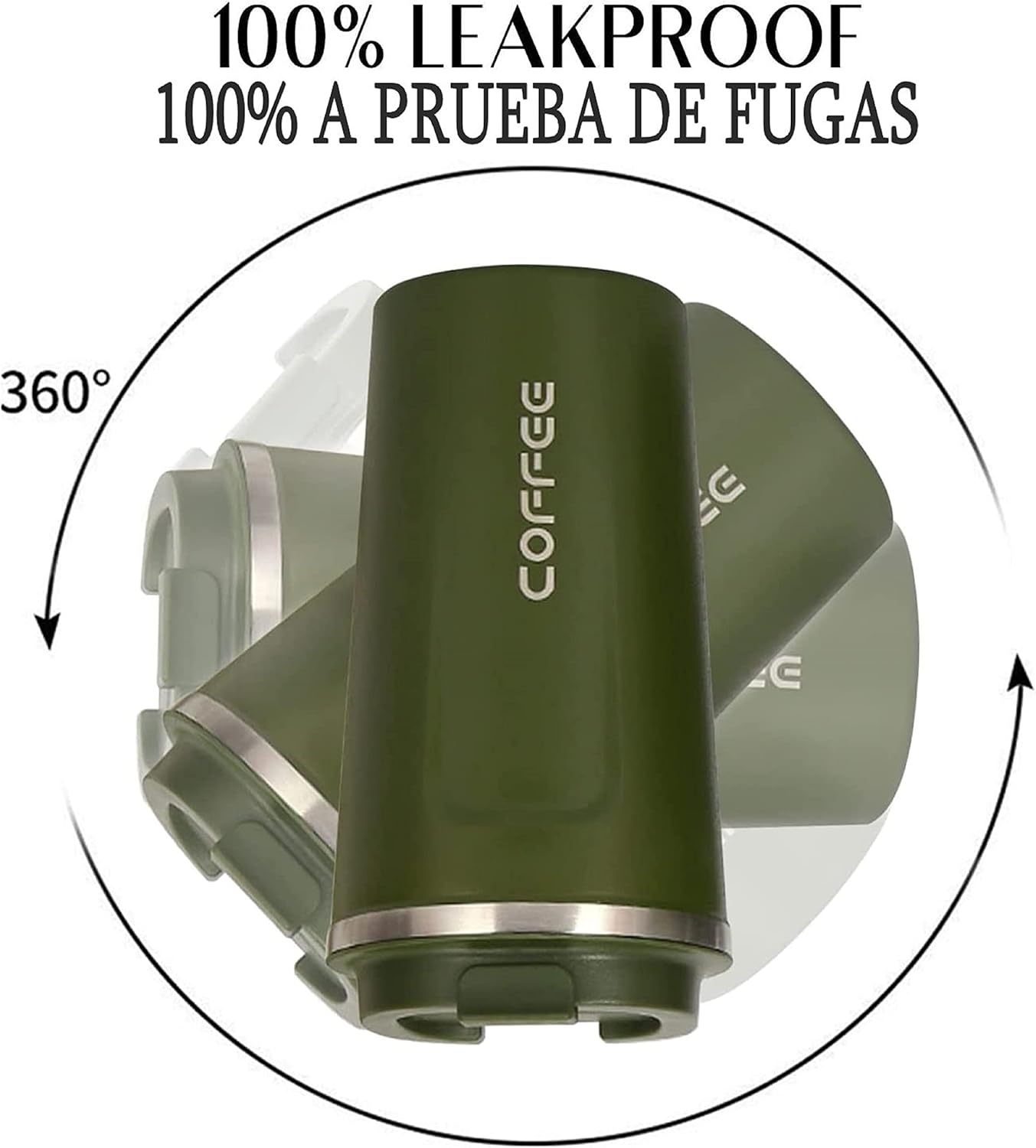 Vaso Térmico Digital 380ml Acero Inox. Verde