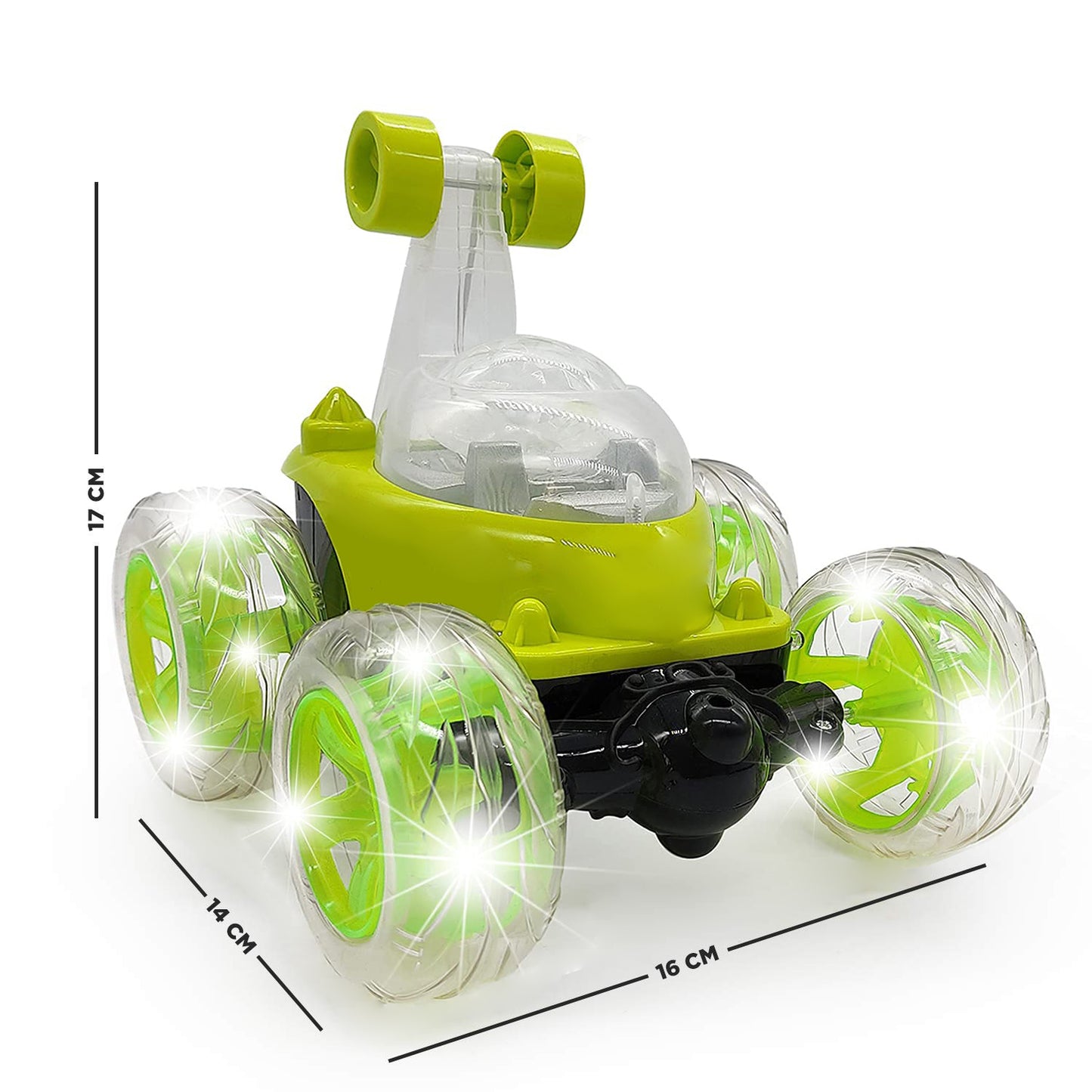 Auto Loco RC Stunt Car 360° | Luces Sonido Recargable