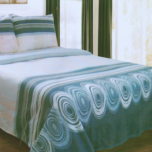 Sábanas Polar 2 Plazas Invierno Elasticadas Celeste