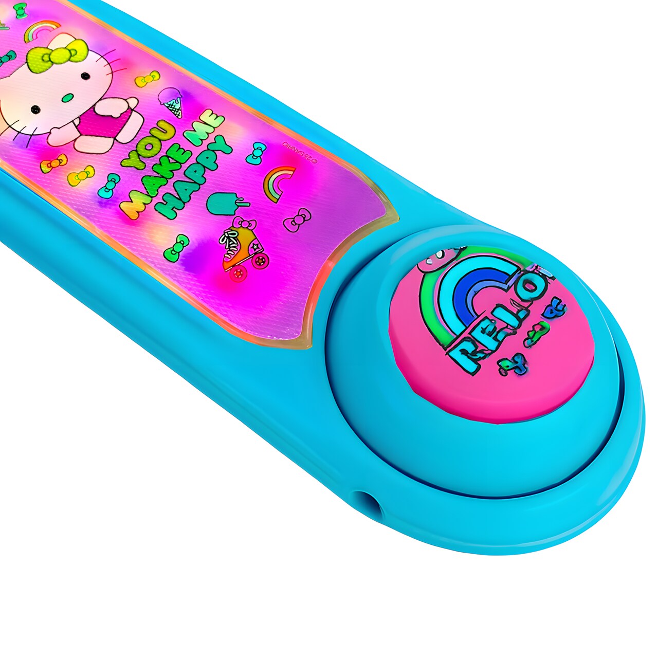 Scooter Monopatin Hello Kitty con Luces LED Ajustable Celeste