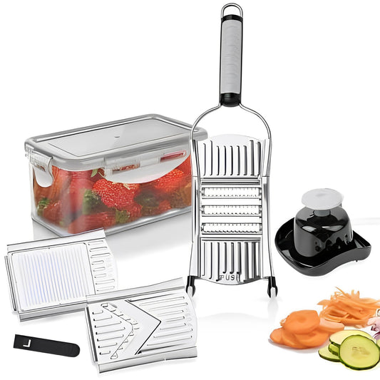 Picador Rallador Metálico Multifuncional 6 en 1 Cocina