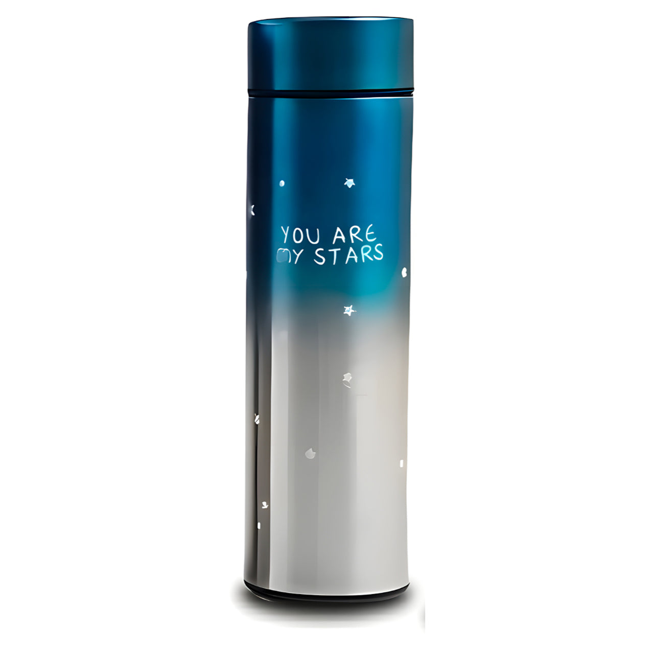 Termo Acero 500ml C/ Pantalla Led Frío/Calor Azul
