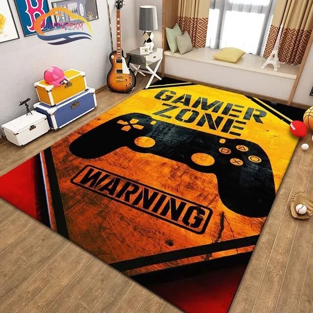 Alfombra Gamer 200x150 Decoración 3D Antideslizante