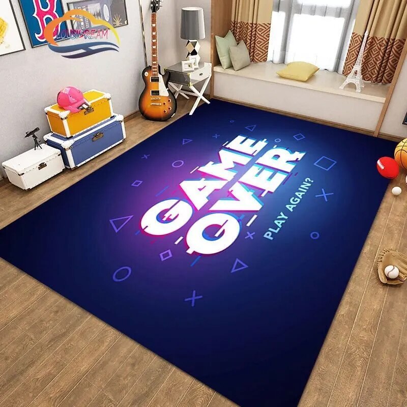 Alfombra Gamer 200x150 Decoración 3D Antideslizante
