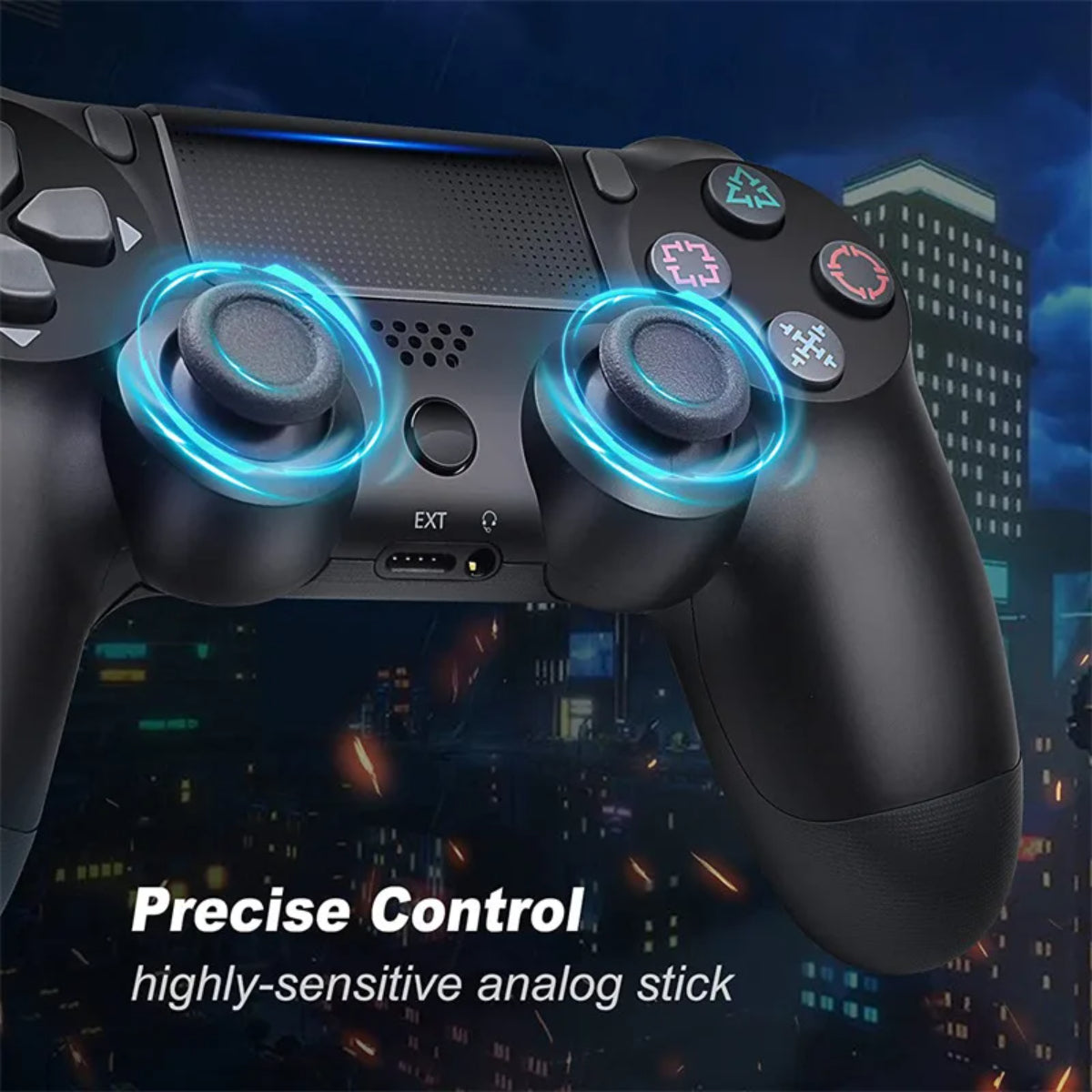 Control Inalámbrico PS4 y PC Bluetooth Negro