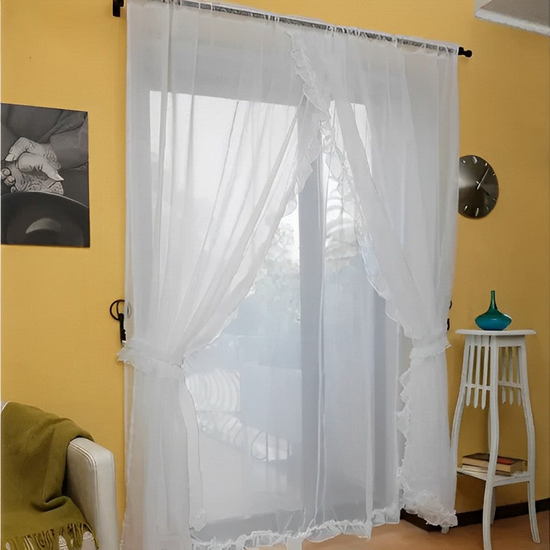 Visillo Velo Romántico 3 Paños 200x220cm Netzo