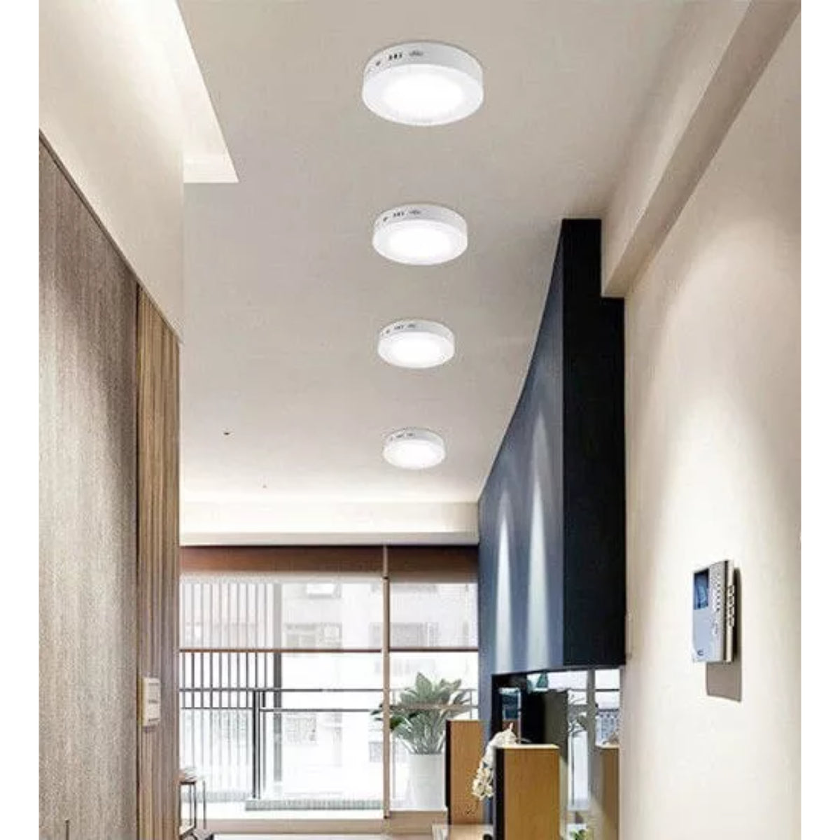 Plafón Panel Foco LED 24W Redondo Sobrepuesto | Blanco Frío