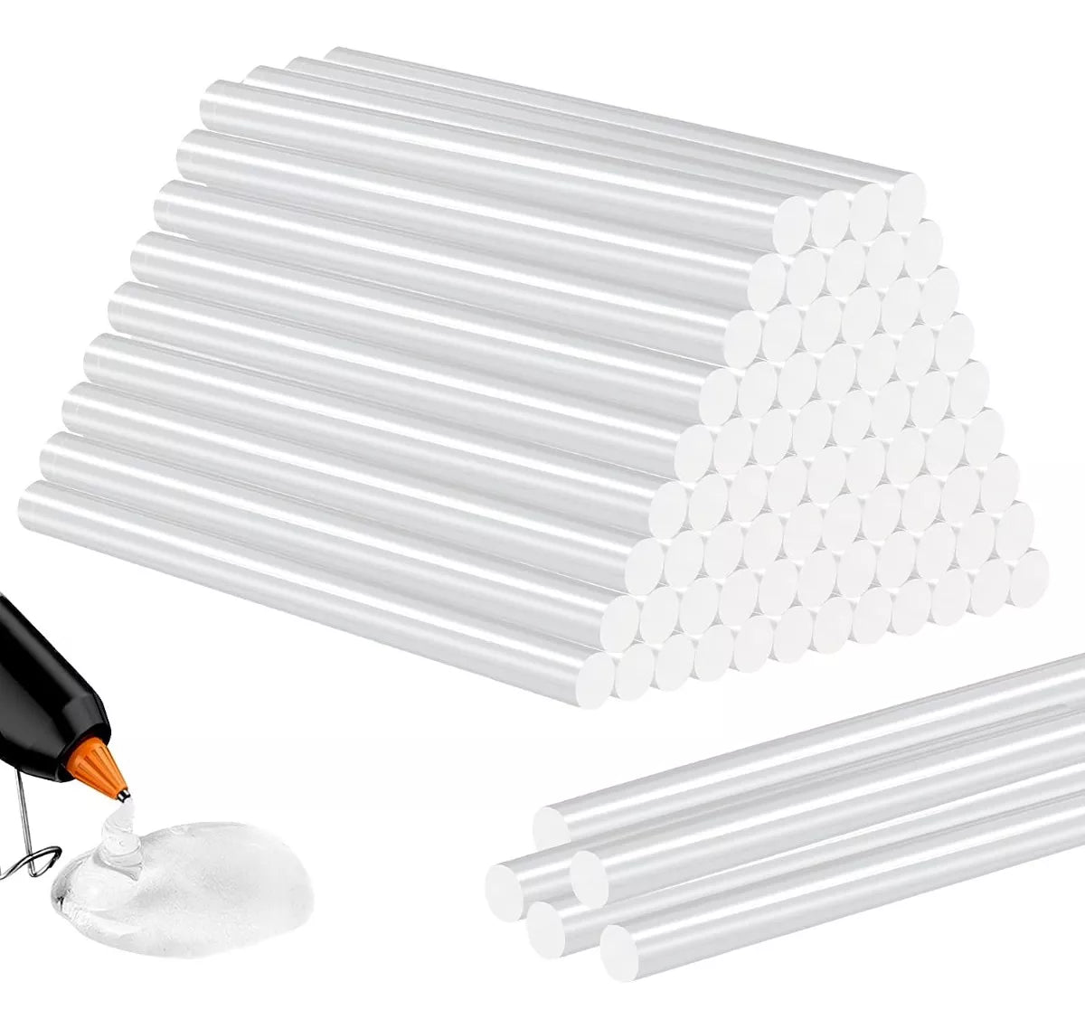 Silicona En Barra Pegamento Manualidades Decoración 7mm 1 Kilo (87 Barras)