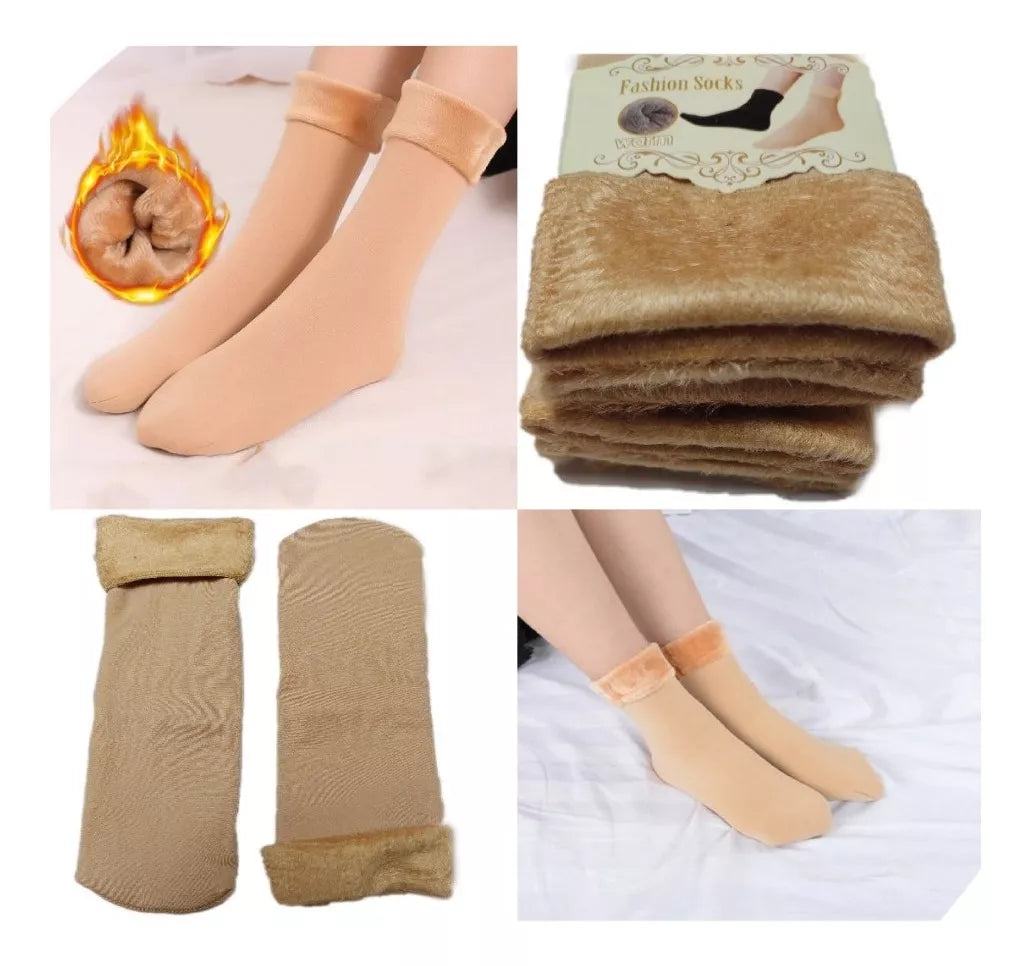 Pack 2 Calcetines Mujer Forro Afelpado Térmico