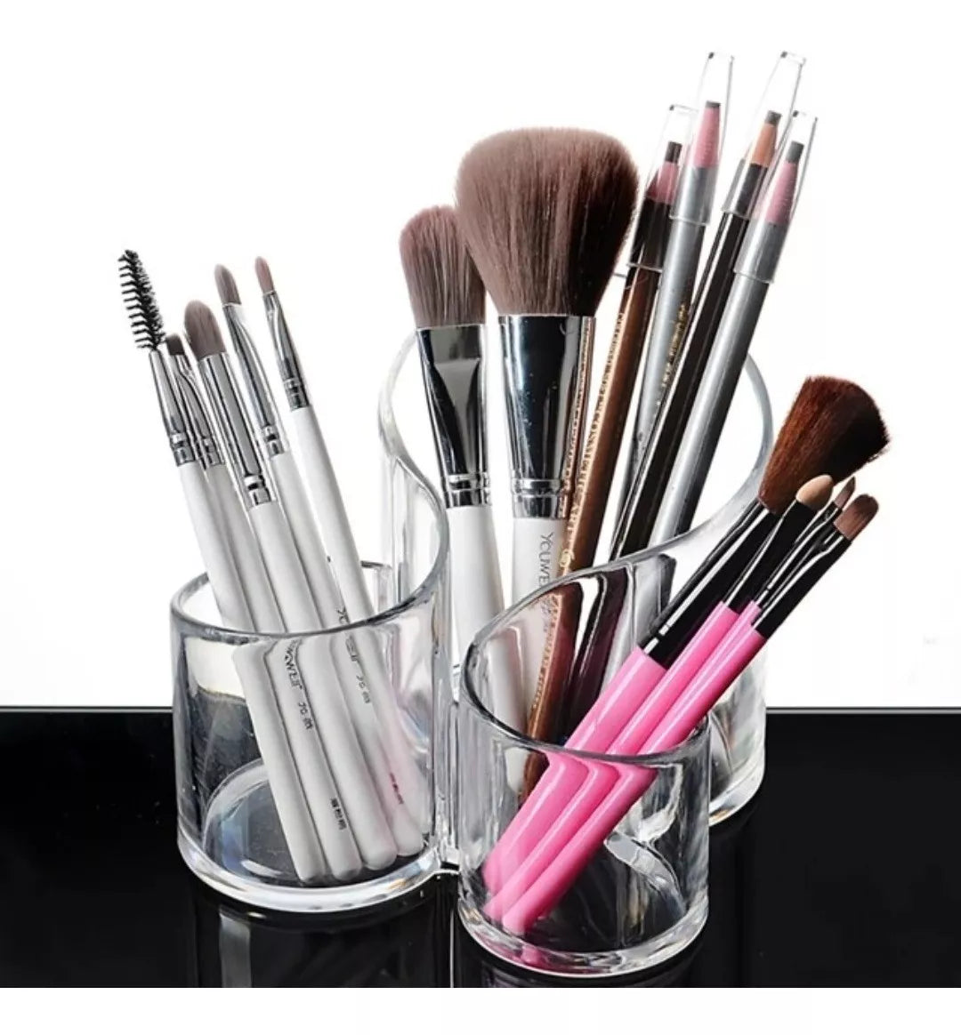 Organizador Brochas Maquillaje Acrílico Lápiz