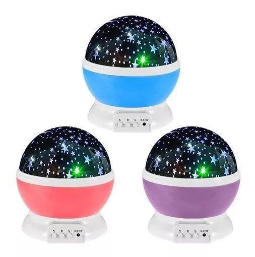 Lámpara Espantacucos Proyector Estrellas Niños Noche