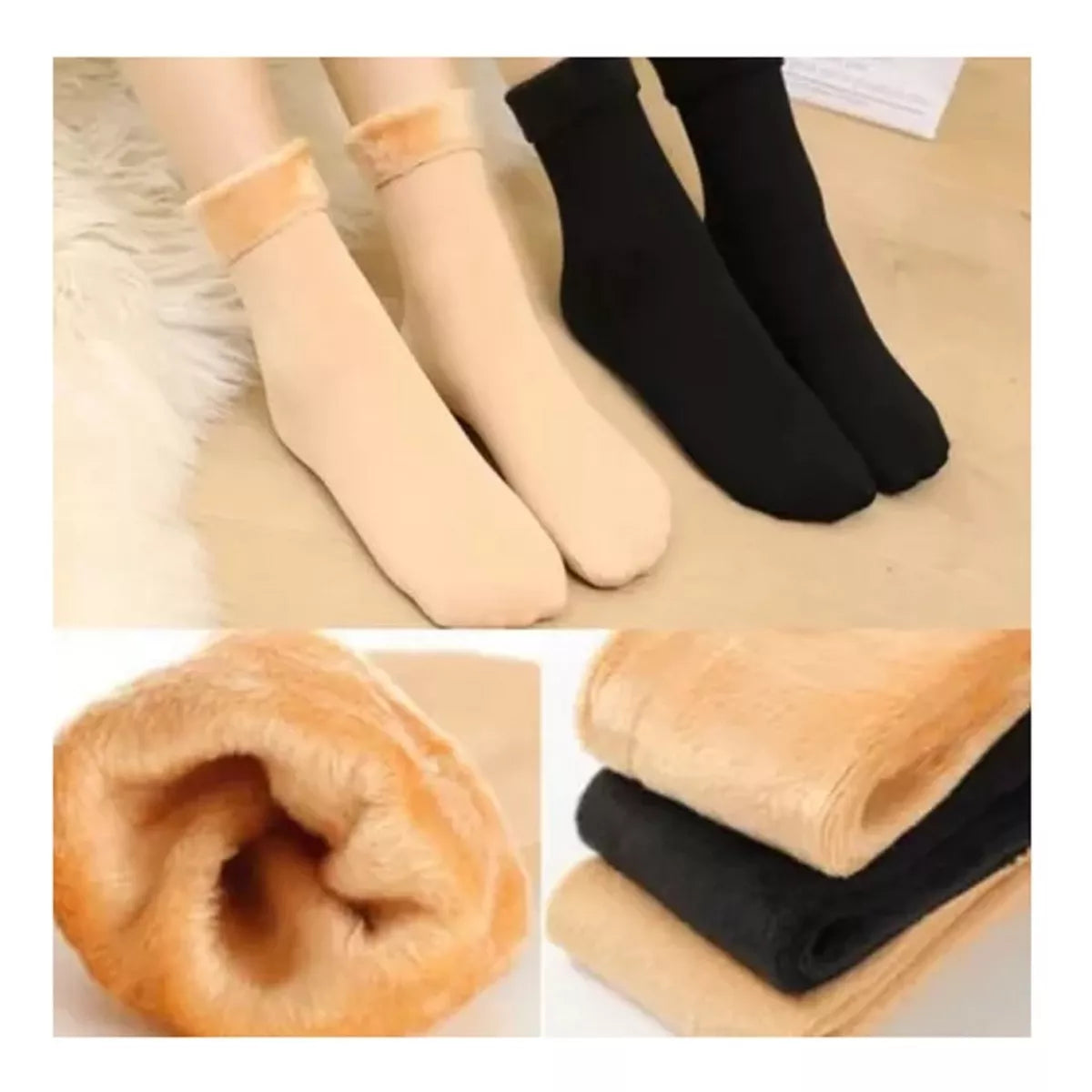 Pack 2 Calcetines Mujer Forro Afelpado Térmico