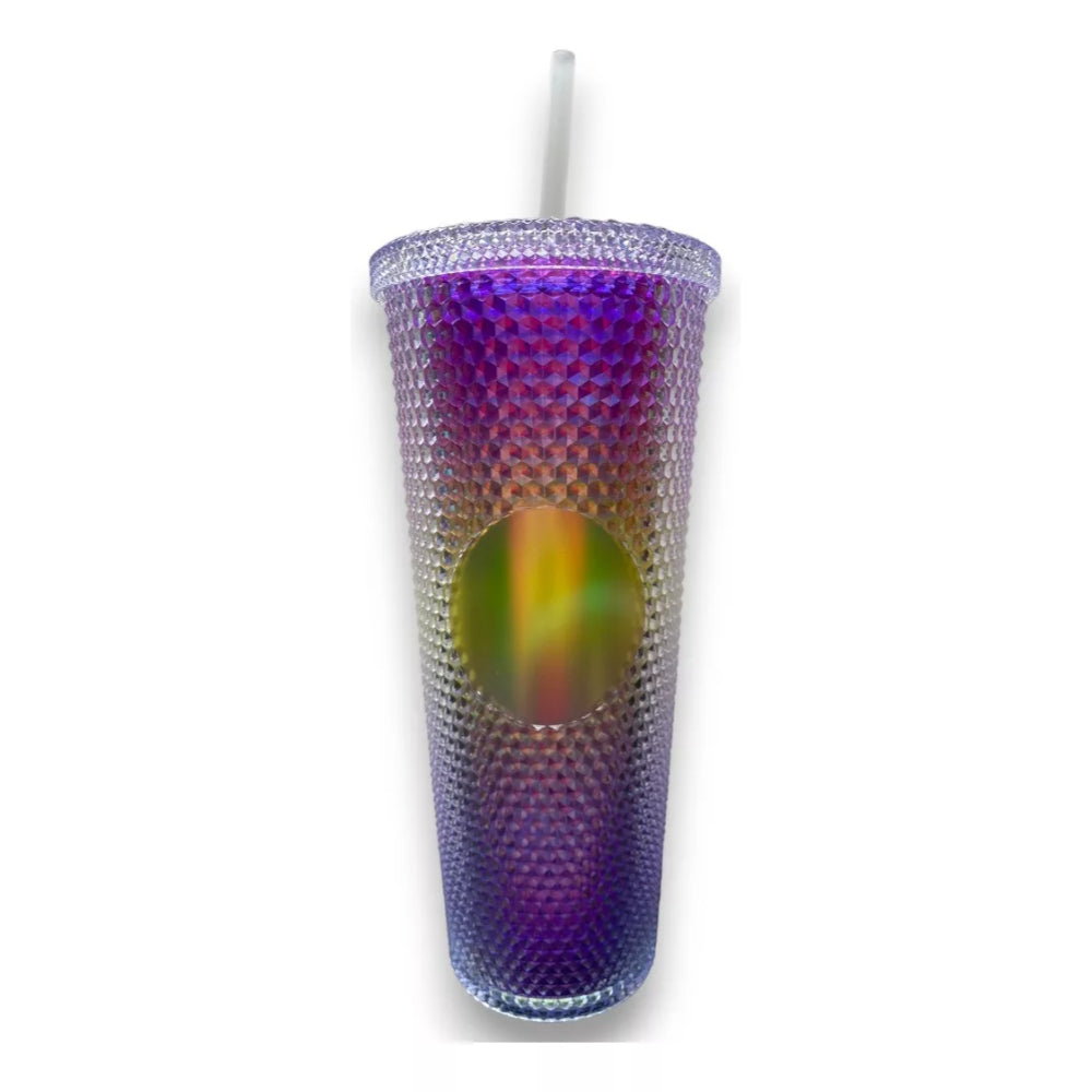 Vaso Tipo Starbucks Brillante Glitter 710ml. Bombilla