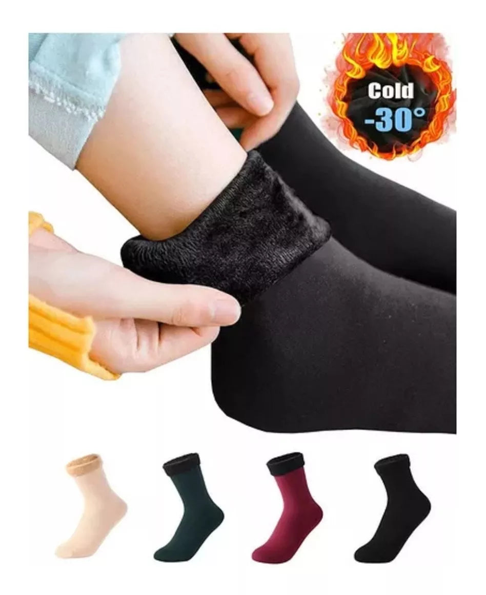 Pack 2 Calcetines Mujer Forro Afelpado Térmico