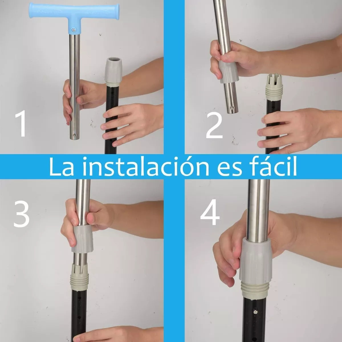 Scooter Monopatín Niños Regulable Luces LED Freno Celeste