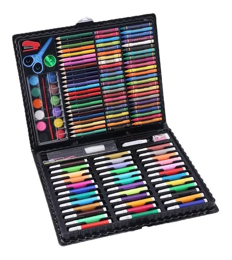 Maleta Set Arte 150 Piezas: Lápices y Pinturas