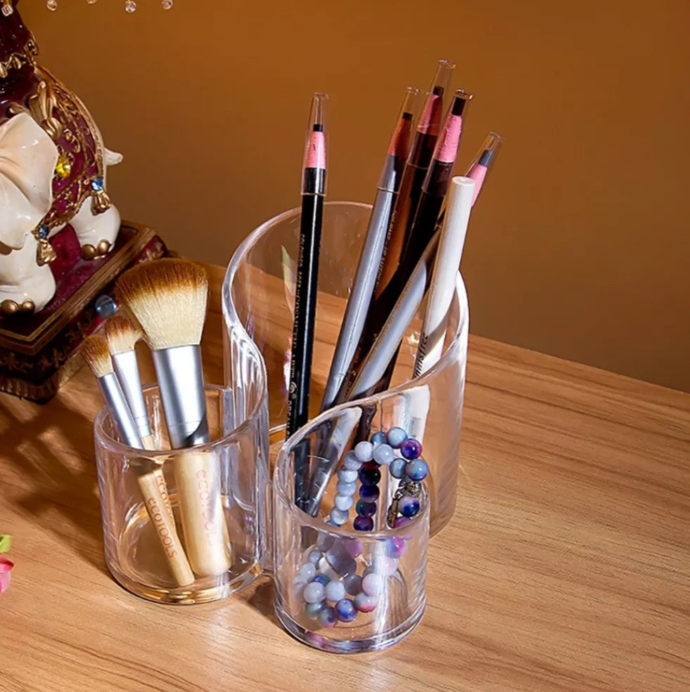 Organizador Brochas Maquillaje Acrílico Lápiz