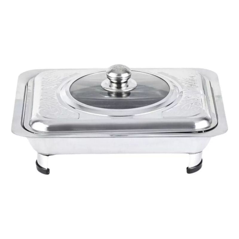 Bandeja Budinera Acero Inox con Tapa Horno Cocina
