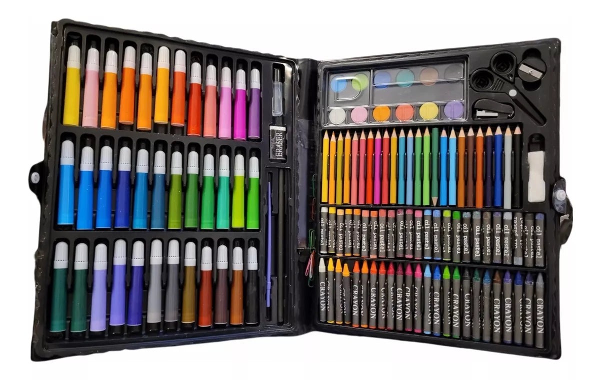 Maleta Set Arte 150 Piezas: Lápices y Pinturas