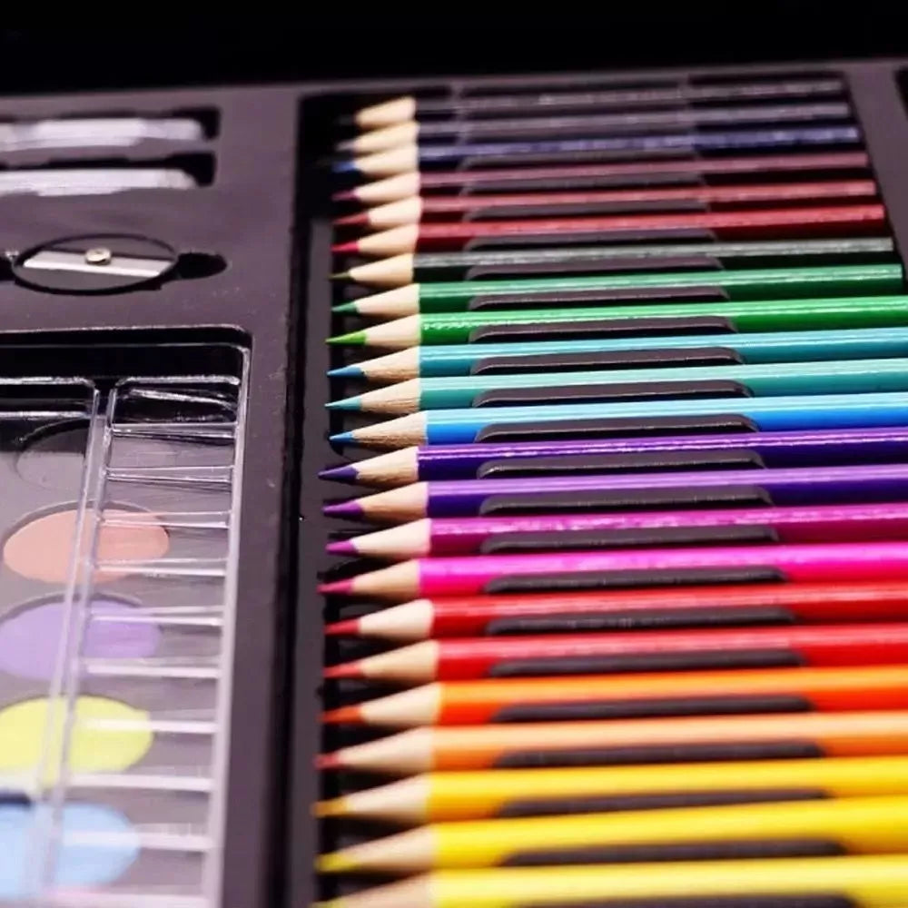Maleta Set Arte 150 Piezas: Lápices y Pinturas
